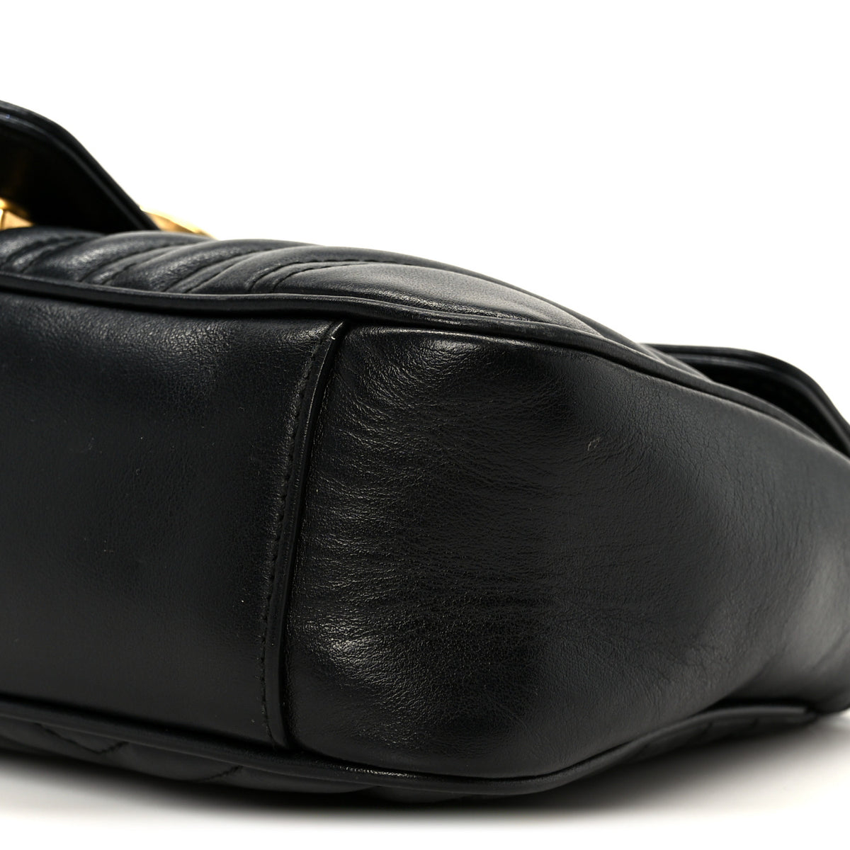 Gucci Calfskin Matelasse Small GG Marmont Shoulder Bag Black 11 of 11
