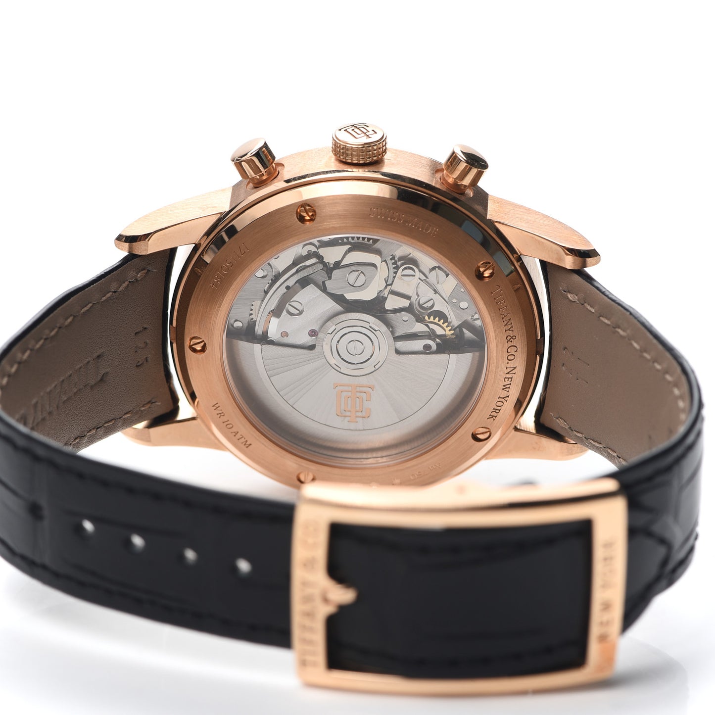 18K Rose Gold Alligator 42mm CT60 Chronograph Automatic Watch