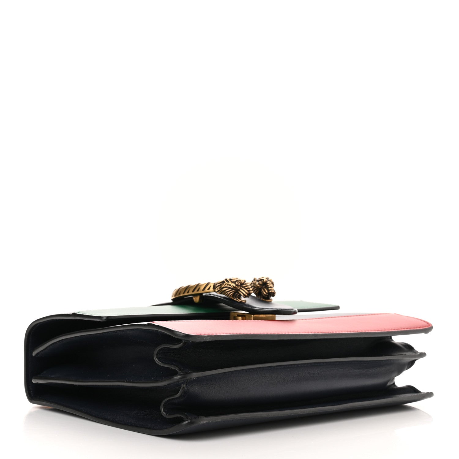Gucci Moon Calfskin Bamboo Web Medium Dionysus Top Handle Bag Blue Emerald Hibiscus Red 4 of 11
