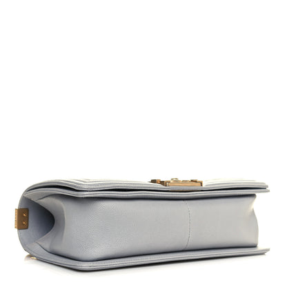 Chanel Caviar Quilted Medium Boy Flap Light Grey 4 of 11