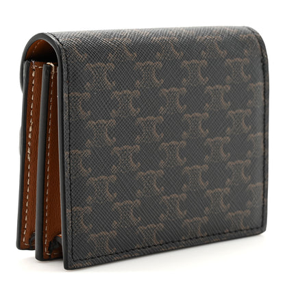 Celine Triomphe Canvas Business Card Holder Tan 3 of 8