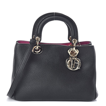 Christian Dior Bullcalf Small Diorissimo Tote Black Rose Indien 1 of 9