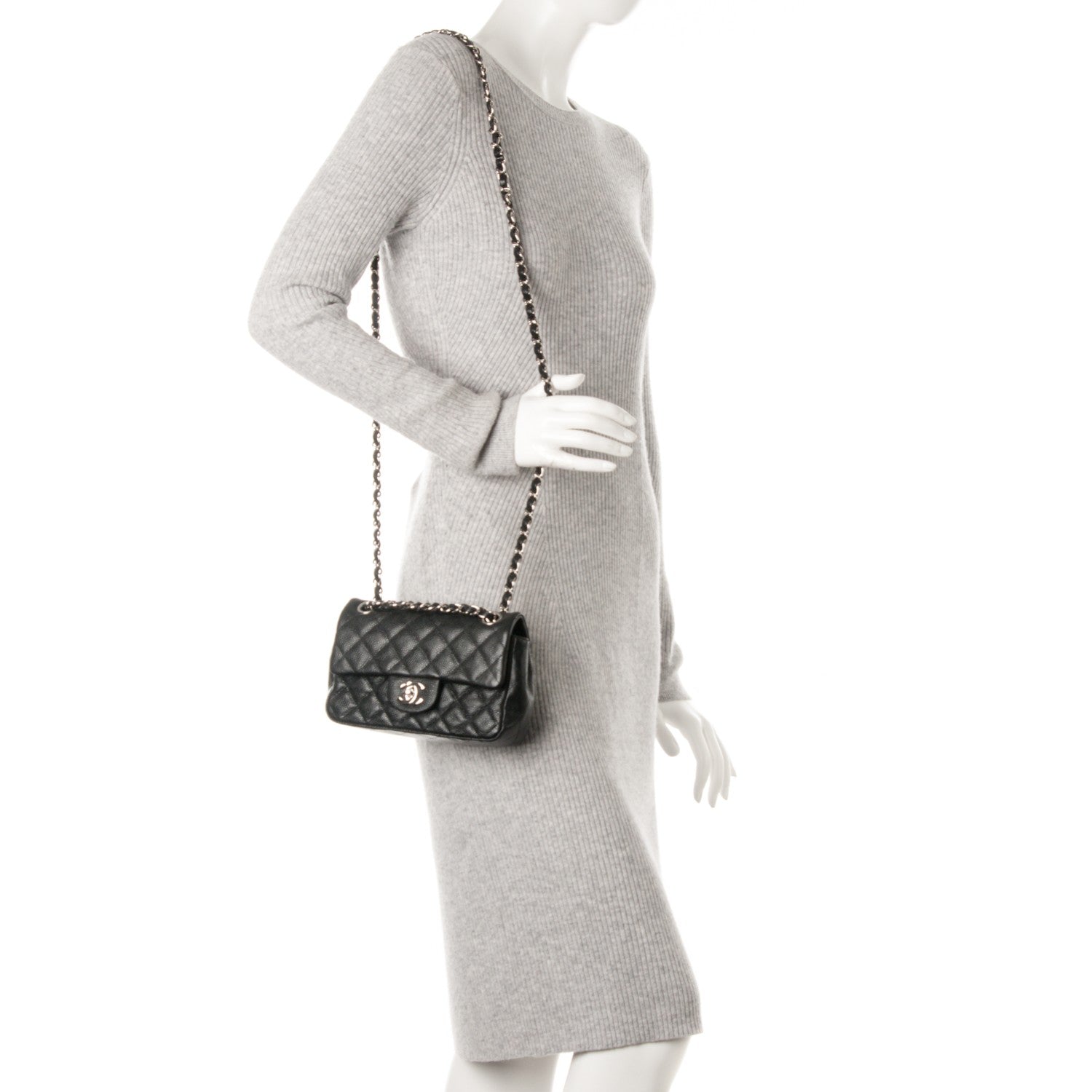 Chanel Caviar Quilted Mini Rectangular Flap Black 3 of 7