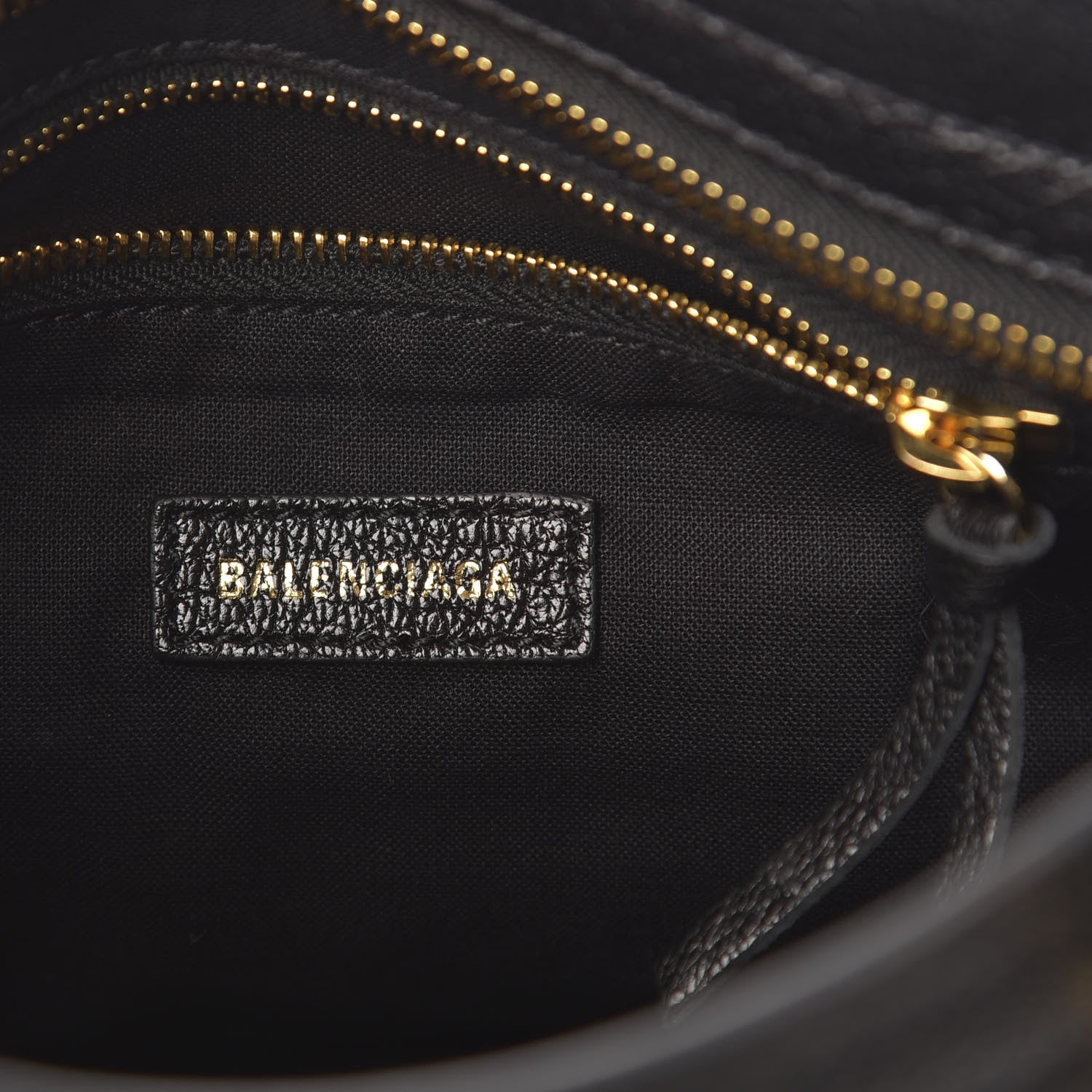 Balenciaga Chevre Gold Metallic Edge Hardware Mini City Black 7 of 12