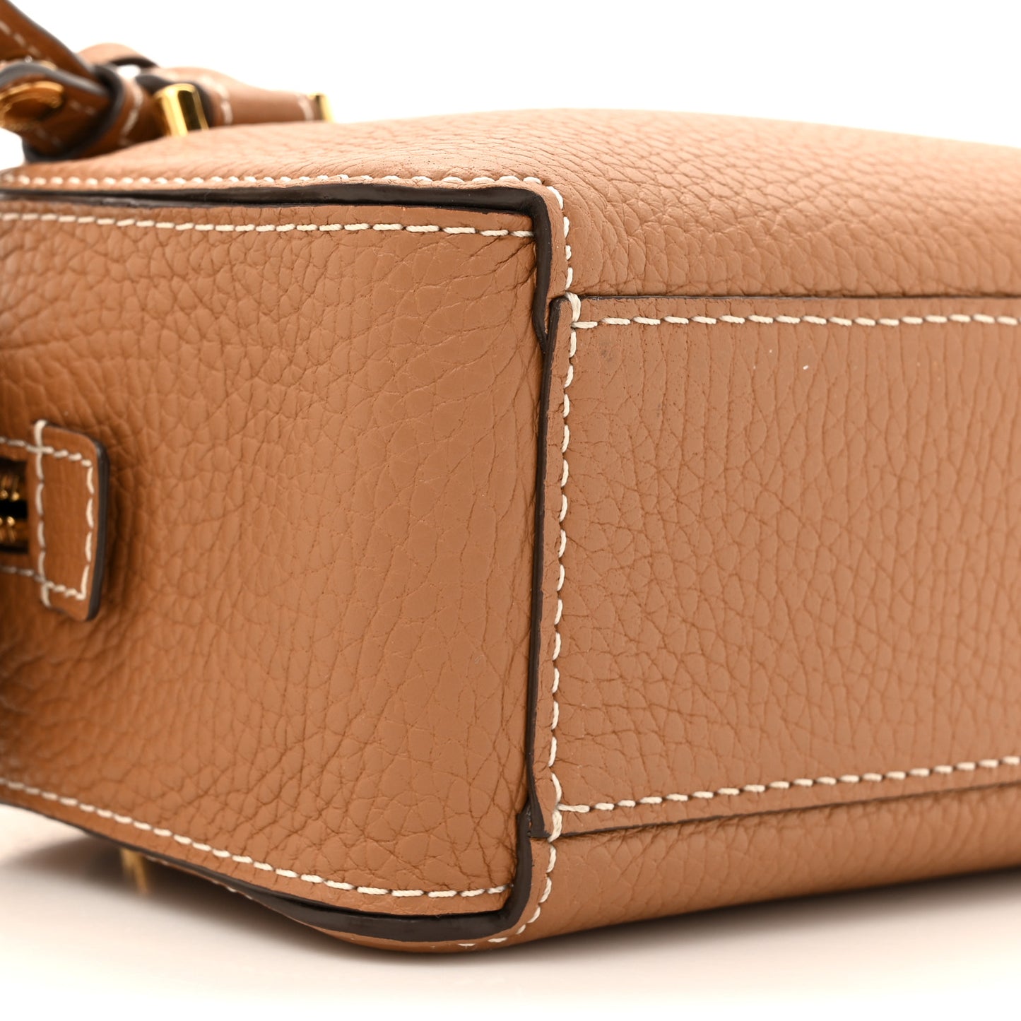 Taurillon Soft Nano Cool Box Satchel Vegetal Ivory