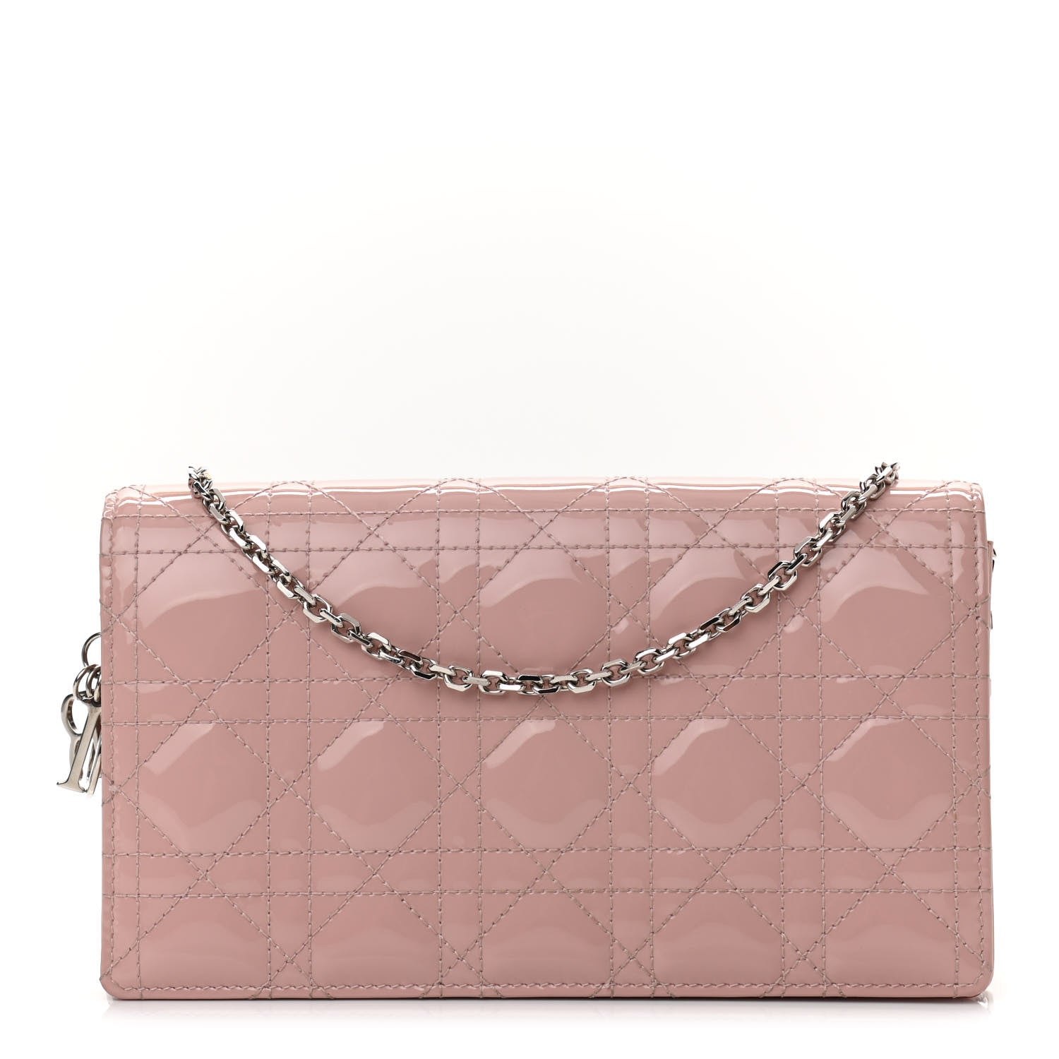Christian Dior Patent Cannage Lady Dior Clutch Rose Clair 3 of 14