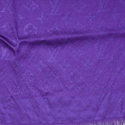 Louis Vuitton Silk Wool Monogram Voile Shawl Violet 4 of 6