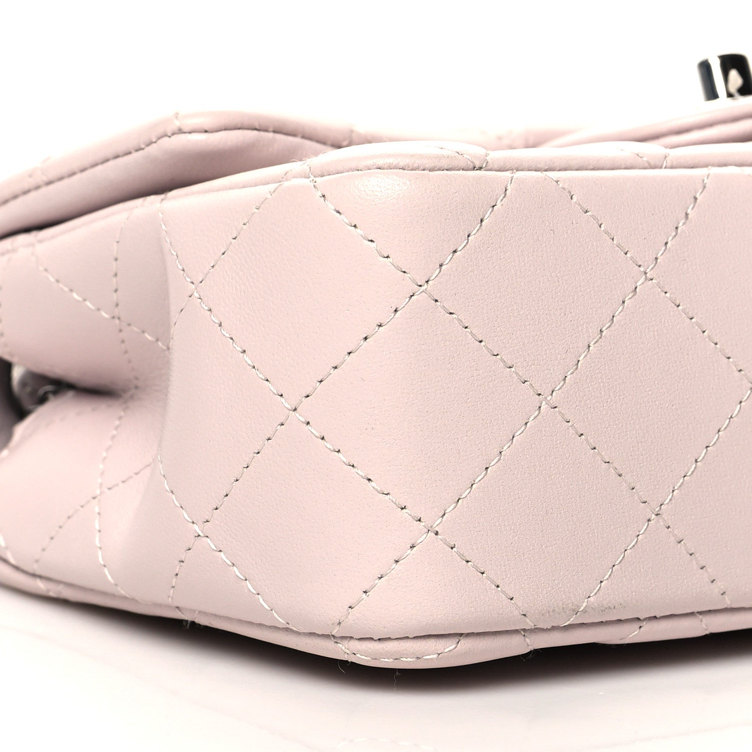 Chanel Lambskin Quilted Mini Rectangular Flap Light Purple 9 of 10