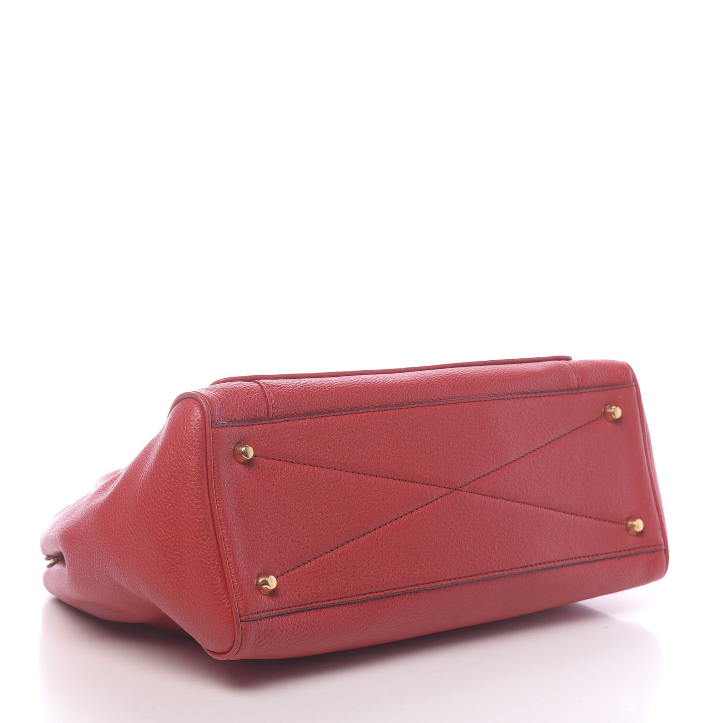 Calfskin Empire City Tote Apple Red