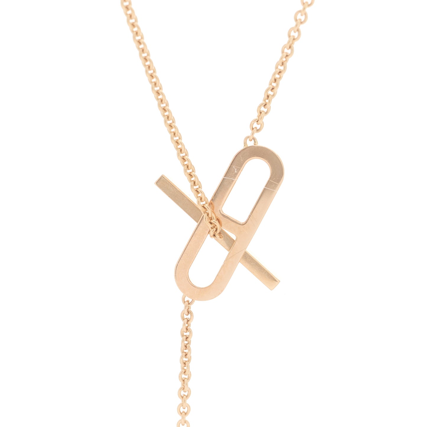 18K Rose Gold Diamond PM Ever Chaine D'Ancre Necklace ST