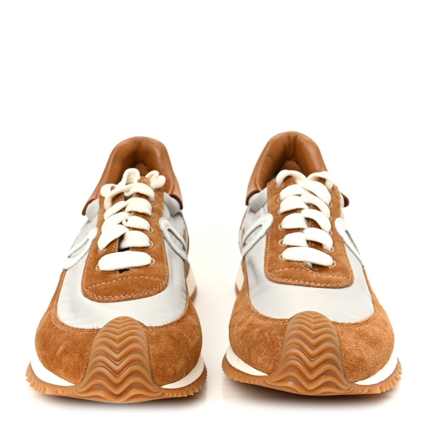 Nylon Suede Flow Runner Sneakers 38 Gold