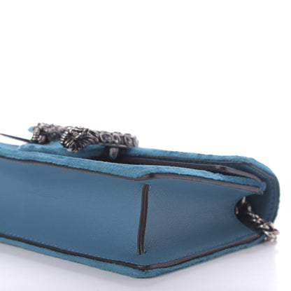 Gucci Velvet Super Mini Dionysus Shoulder Bag Pavone Cyan 8 of 9