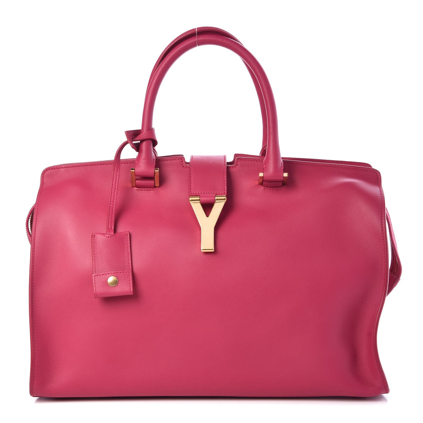 Calfskin Medium Classic Y Cabas Fuchsia