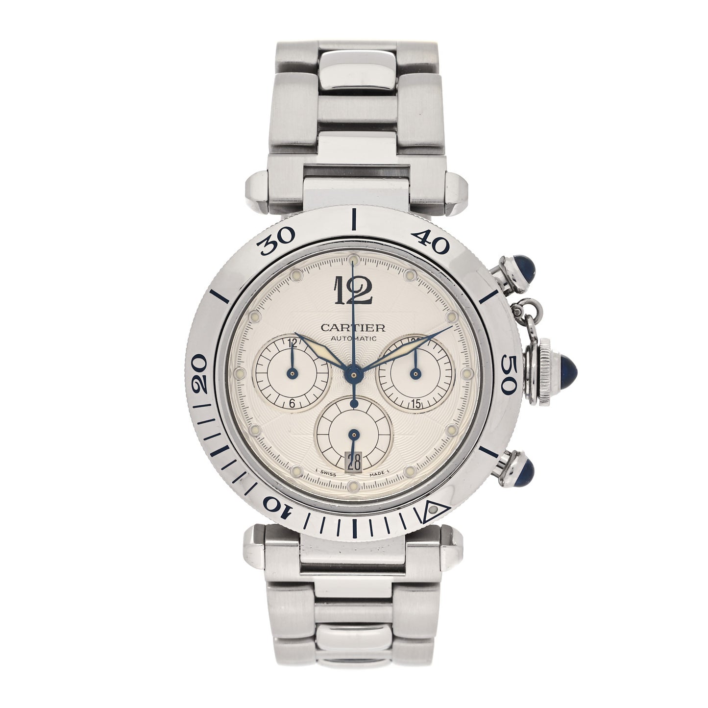 Stainless Steel 38mm Pasha C Chronograph Automatic Watch