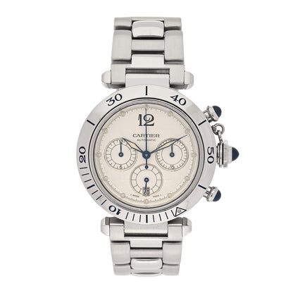 Cartier Stainless Steel 38mm Pasha C Chronograph Automatic Watch 1 of 5