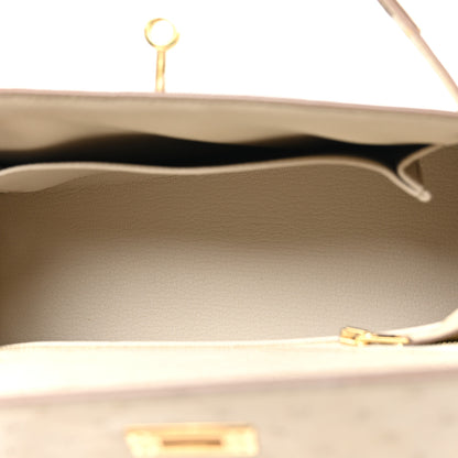 Hermes Ostrich Kelly Sellier 25 Beton 5 of 11