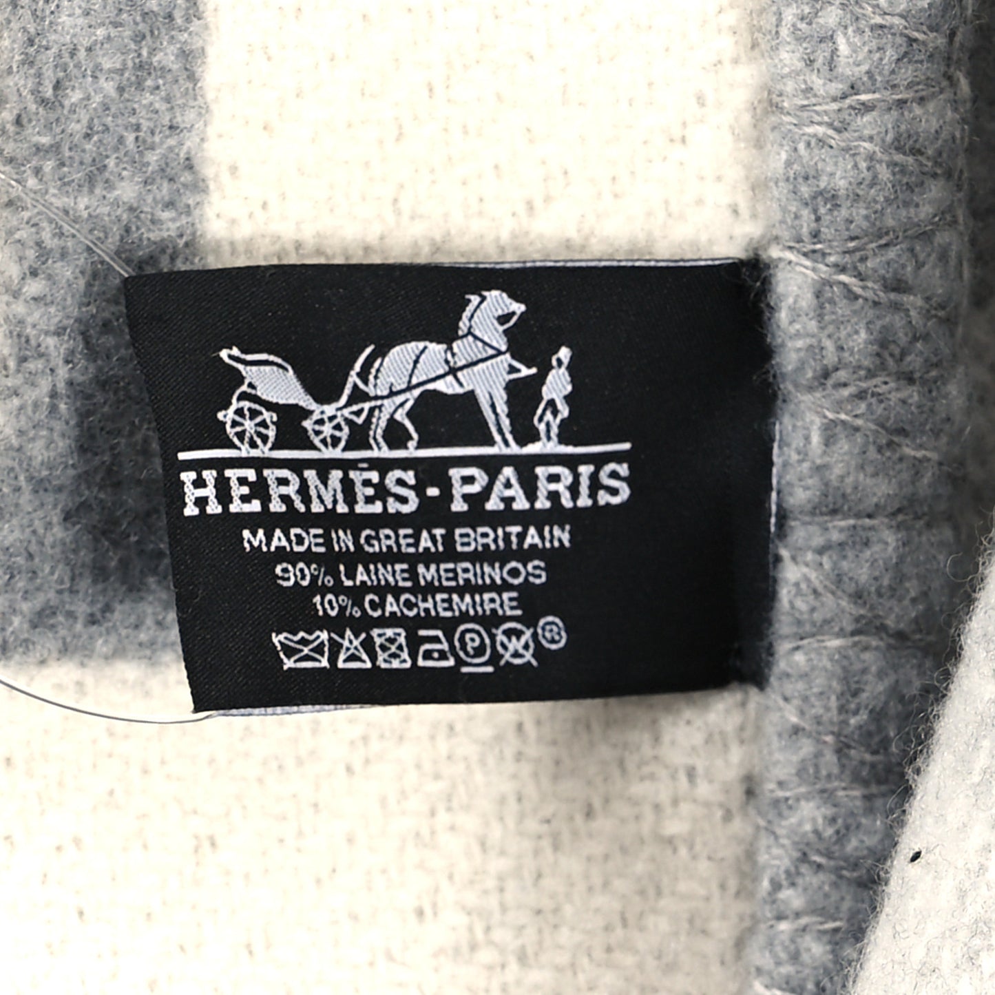 Wool Cashmere Avalon III Blanket Ecru Gris Clair