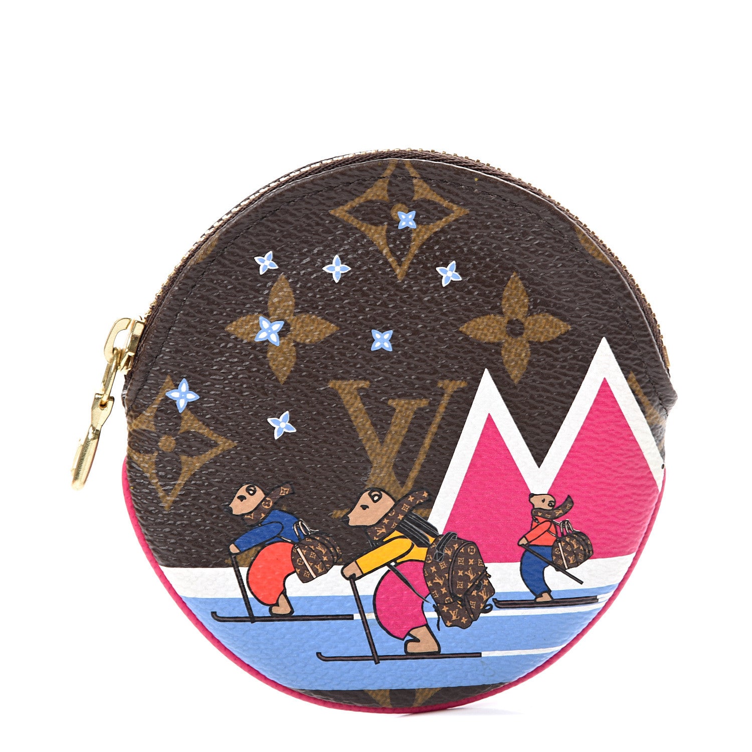 Louis Vuitton Monogram 2018 Christmas Animation Round Coin Purse 1 of 7
