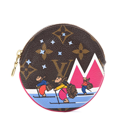 Louis Vuitton Monogram 2018 Christmas Animation Round Coin Purse 1 of 7