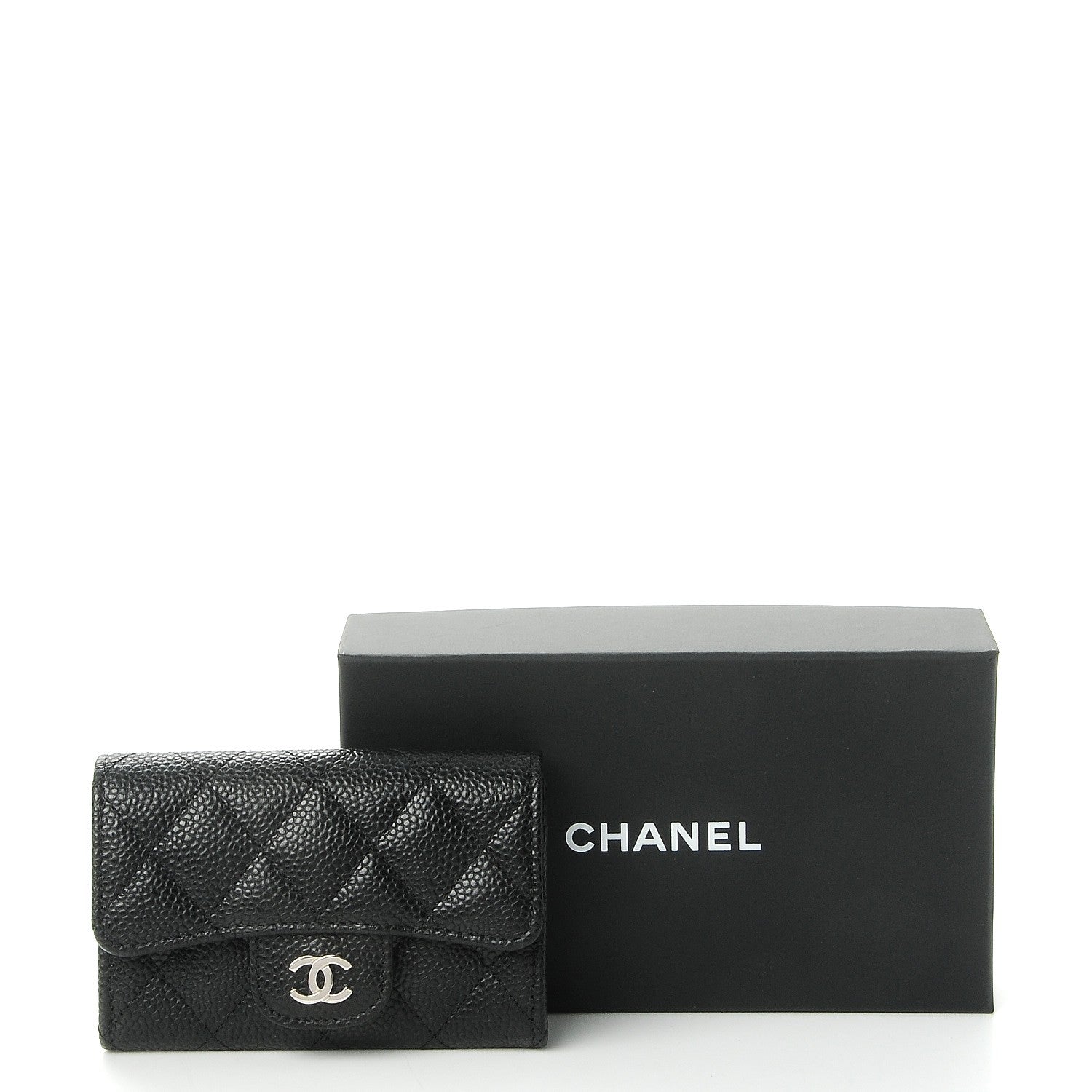 Chanel Caviar Quilted Flap Card Holder Black 9 of 9