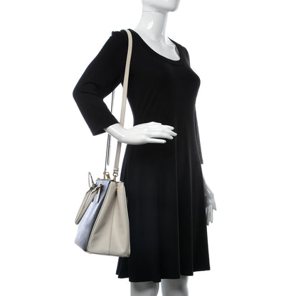 Prada Saffiano Lux Bi-Color Medium Galleria Double Zip Tote Black White 2 of 10