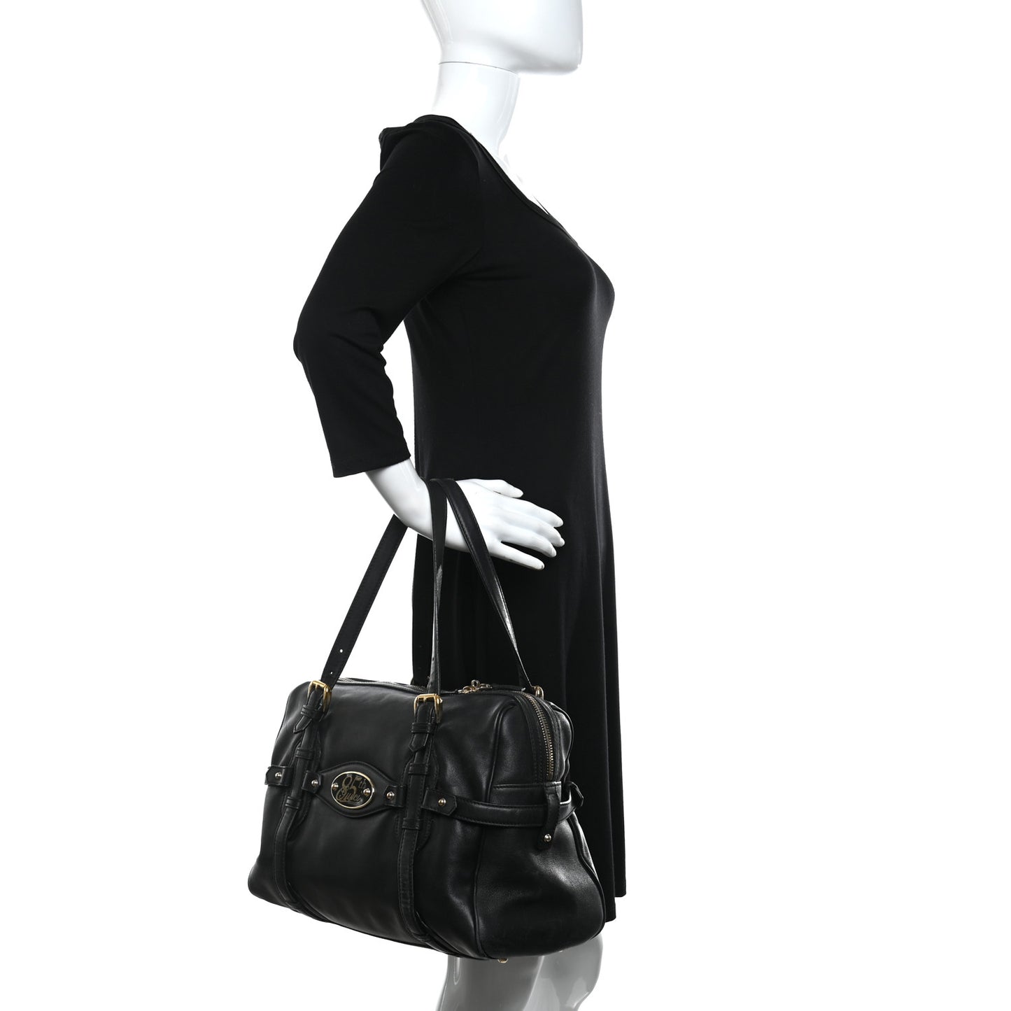 Calfskin 85th Anniversary Large Boston Black