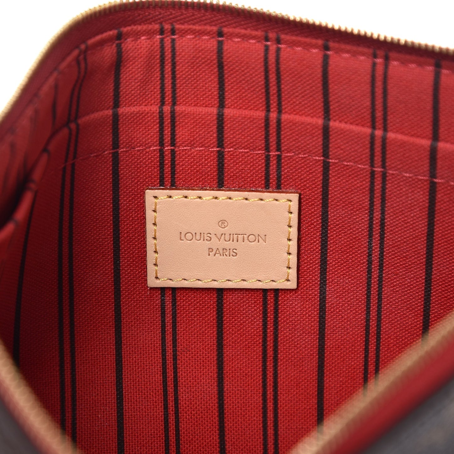 Monogram Neverfull MM GM Pochette Cherry