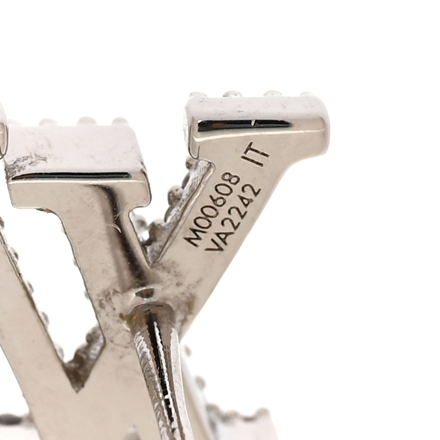 Crystal LV Iconic Earrings Silver