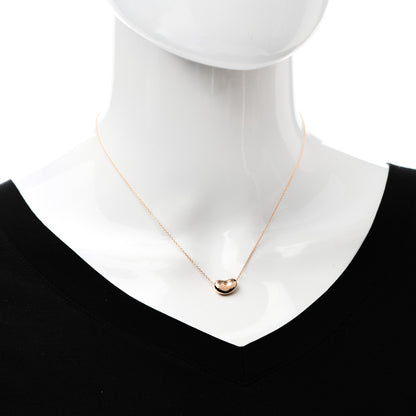 Tiffany 18K Rose Gold 12mm Elsa Peretti Bean Pendant Necklace 2 of 5