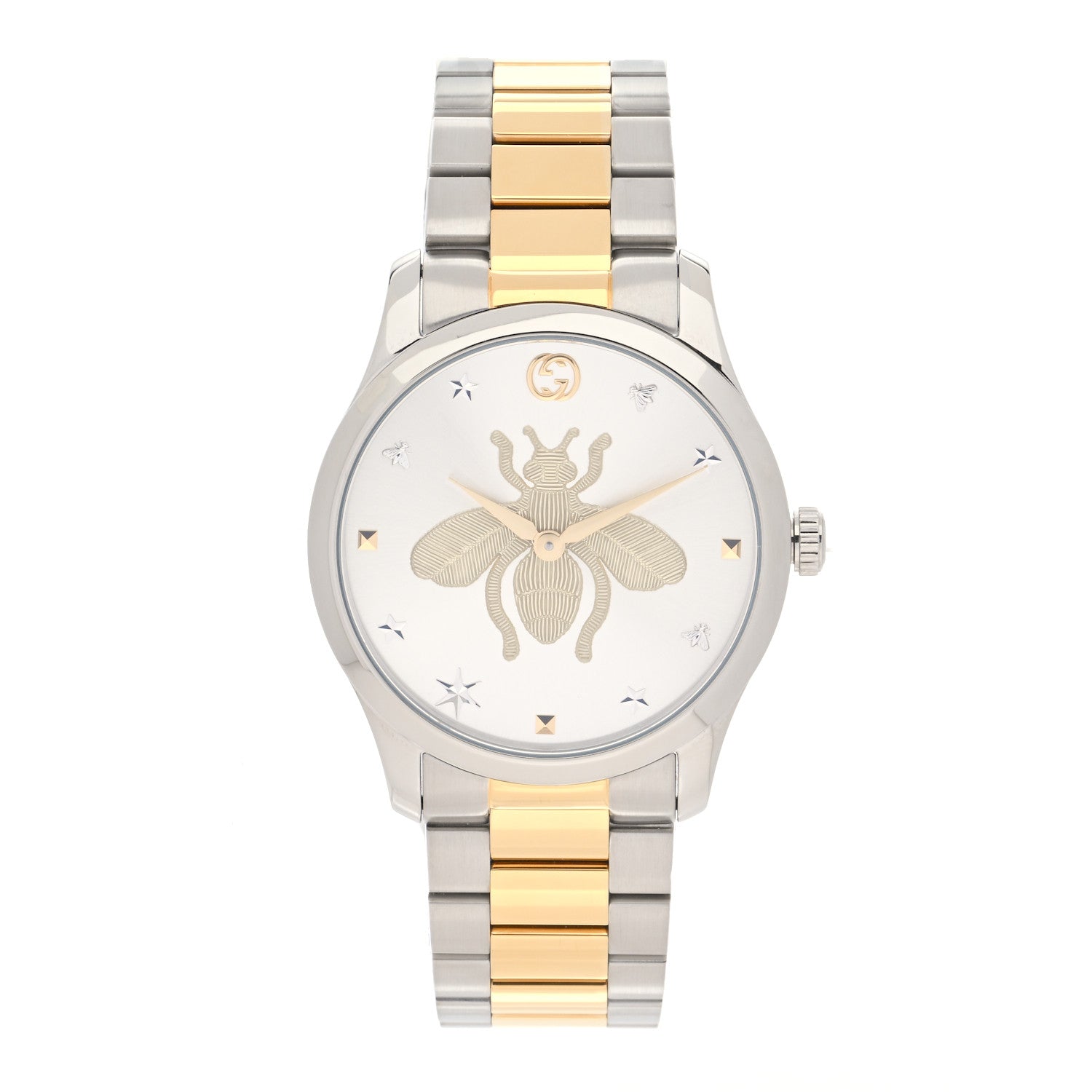Gucci Stainless Steel 38mm G-Timeless Two Tone Bee Quartz Watch 1 of 5