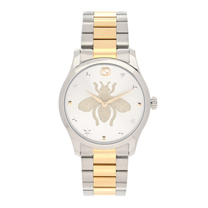 Gucci Stainless Steel 38mm G-Timeless Two Tone Bee Quartz Watch 1 of 5