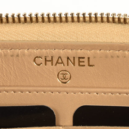 Chanel Pearly Caviar Quilted Large Gusset Zip Around Wallet Gold 7 of 9