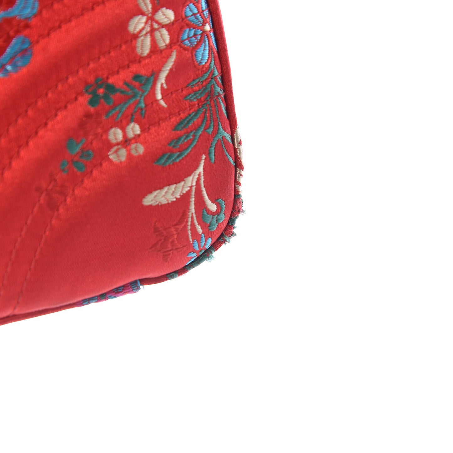 Jacquard Matelasse Floral Medium GG Marmont Shoulder Bag Red