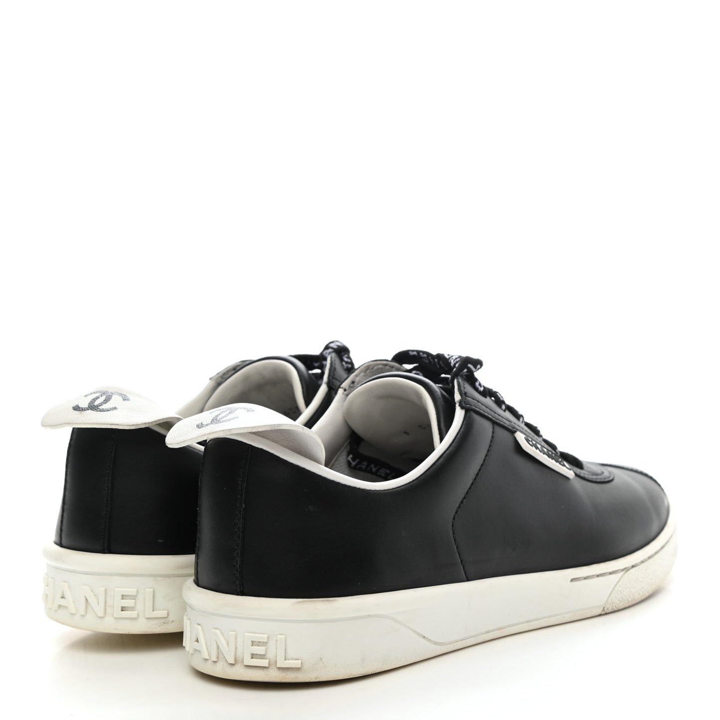 Calfskin CC Womens Sneakers 36 Black