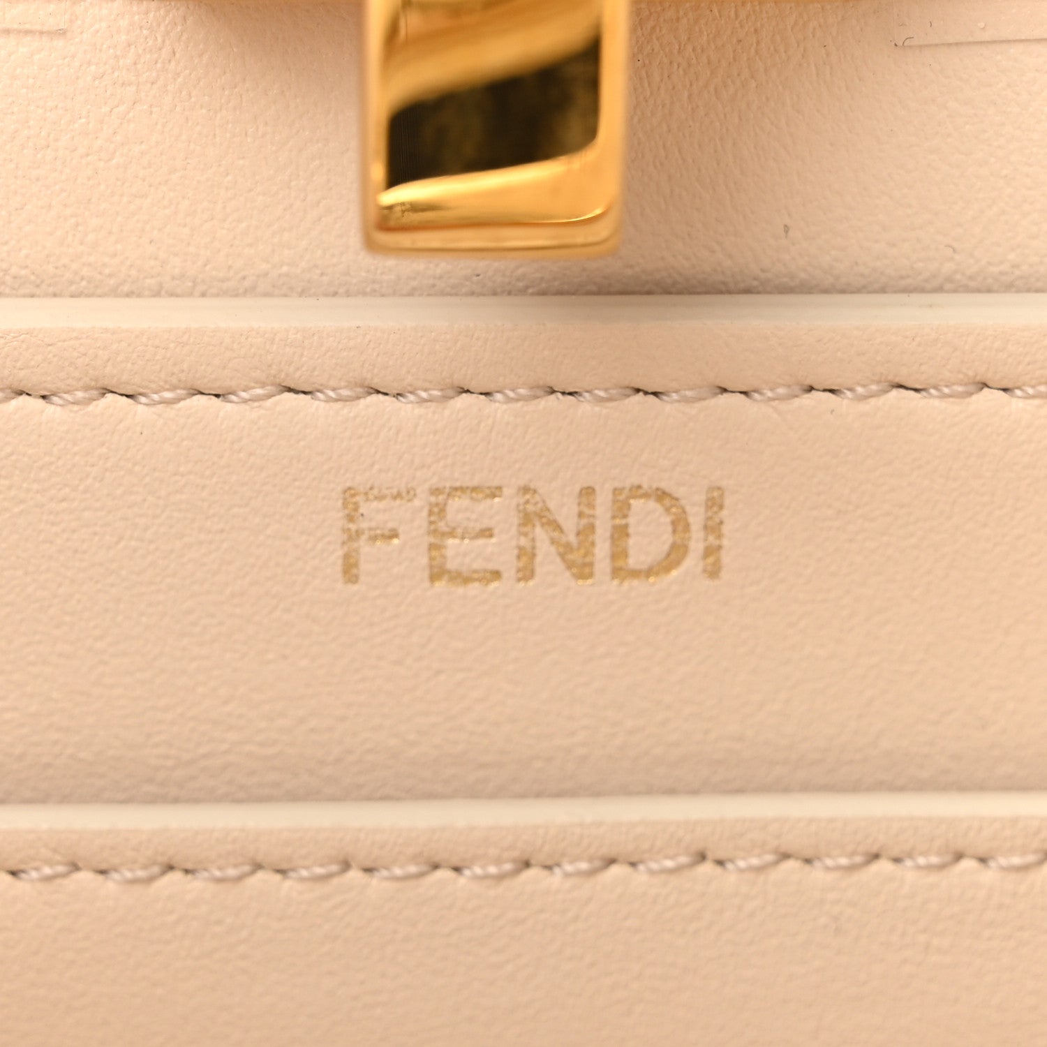 Fendi Vitello Seta Shiny Nappa Small Peekaboo I SEE U Satchel Azzurro Baby Camelia 7 of 11