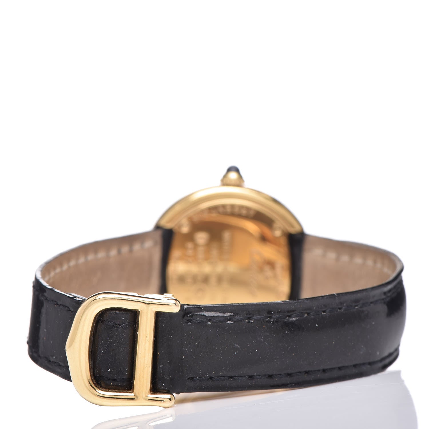 Cartier Sterling Silver Vermeil Calfskin 26mm Must De Cartier Quartz Watch 4 of 10