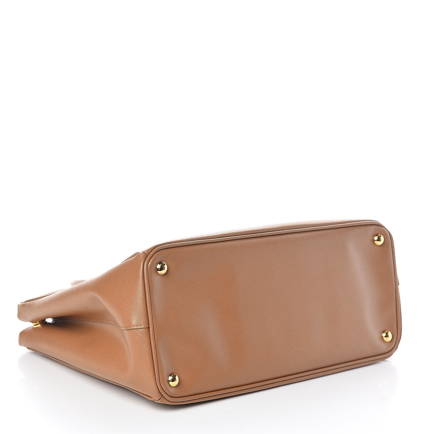 Saffiano Large Galleria Double Zip Tote Caramel