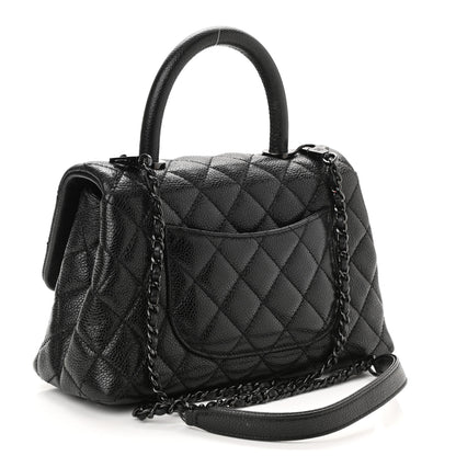 Chanel Caviar Quilted Mini Coco Handle Flap So Black 3 of 10
