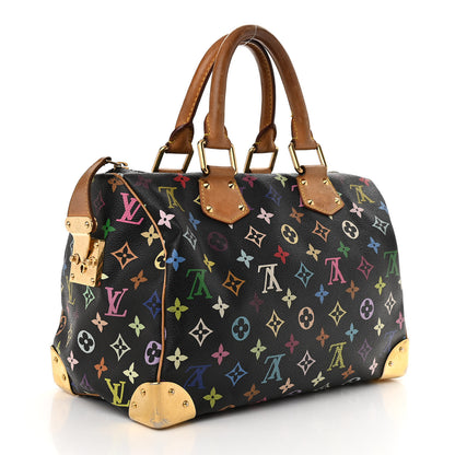 Louis Vuitton Monogram Multicolor Speedy 30 Black 3 of 17