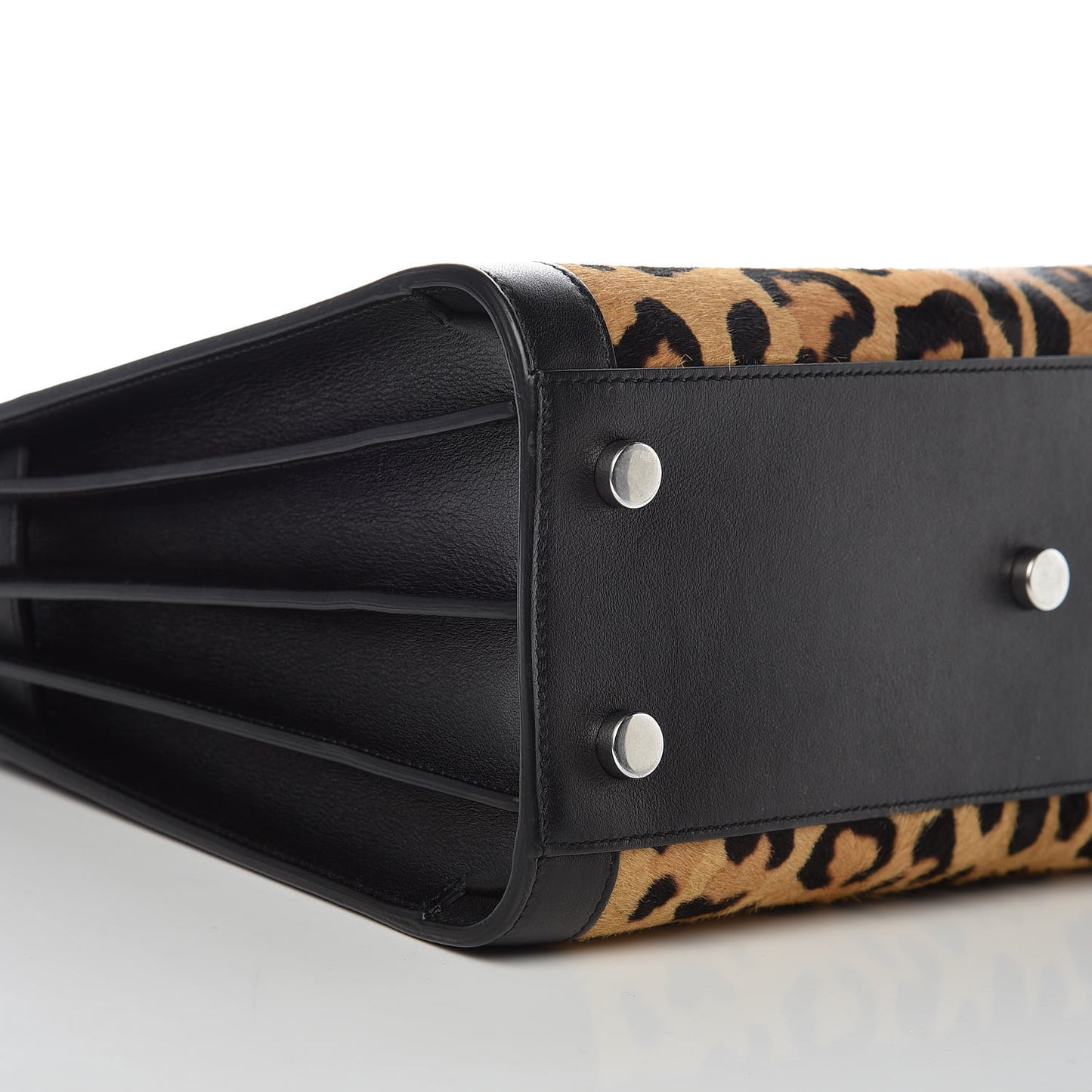 Pony Hair Leopard Print Baby Sac De Jour Black