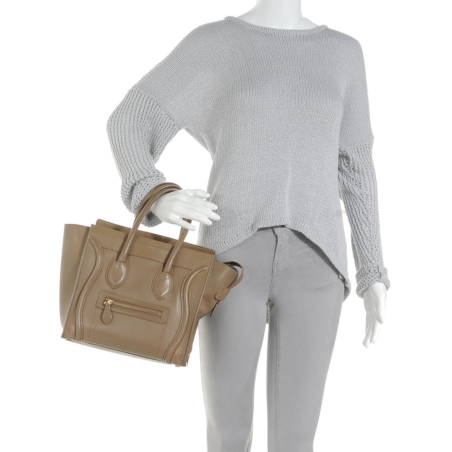 Smooth Calfskin Micro Luggage Camel
