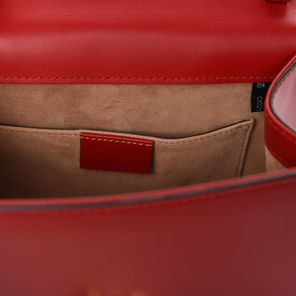 Gucci Calfskin Mini Sylvie Top Handle Bag Hibiscus Red 9 of 11