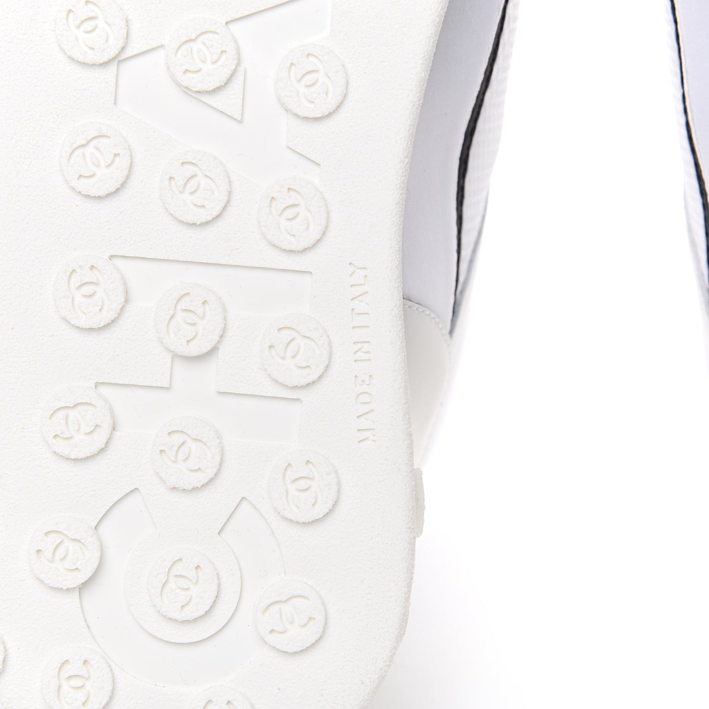 Calfskin Mesh Lycra Womens Logo High Top Sneakers 40.5 White