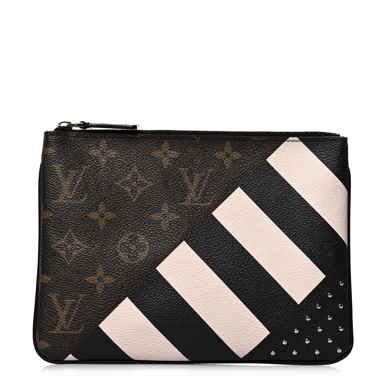 Louis Vuitton Monogram Stripes Pochette Plate PM 1 of 7
