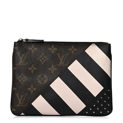 Louis Vuitton Monogram Stripes Pochette Plate PM 1 of 7