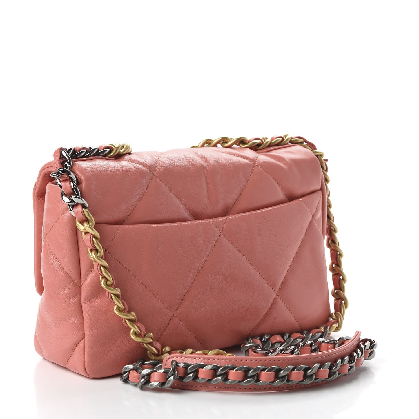 Goatskin Quilted Medium 19 Flap Pink