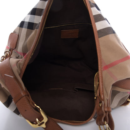 Burberry House Check Chain Hobo Tan 5 of 10