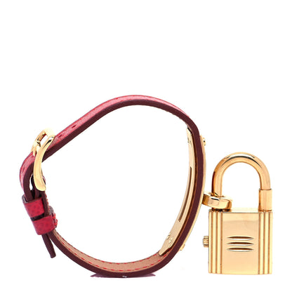 Hermes Stainless Steel Courchevel 20mm Kelly Cadena Quartz Watch Rouge 3 of 5