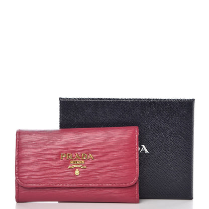 Prada Vitello Move Metal 6 Key Holder Ibisco 8 of 8