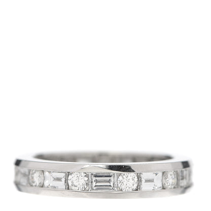 Tiffany Platinum Round Baguette Diamond 3mm Channel-Set Eternity Band Ring 47 4 3 of 5